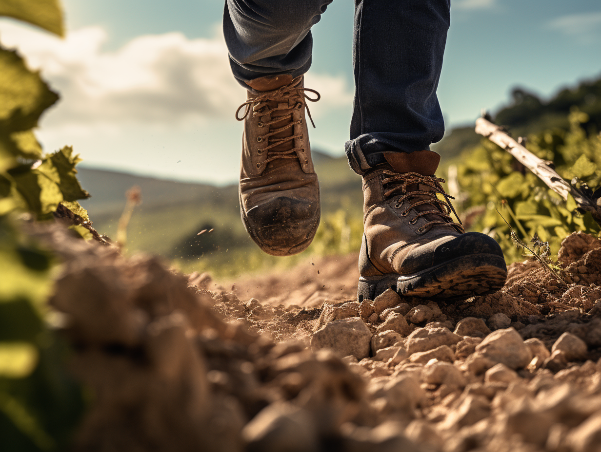 Il existe de très belles randonnées entre les vignobles du Mont Ventoux